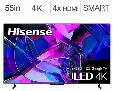 Hisense Google TV Smart Quantum MINI LED 55'' 55U78KM 4K  ULED 144HZ