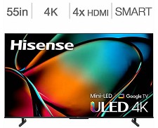 Hisense Google TV Smart Quantum MINI LED 55'' 55U88KM 4K  ULED 144HZ