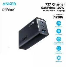 Chargeur Mural 2x USB-C et 1x USB-A 120W ANKER 737 GaNPrime A2148