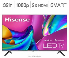 Tlvision DEL 32'' 32A4H 1080p Android Smart TV WI-FI Hisense