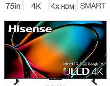 Tlvision ULED 75'' 75U88KM 4K ULTRA 144Hz MINI LED GOOGLE TV Hisense