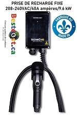 Borne de recharge fixe Wifi pour auto lectrique TechnoVE 40A