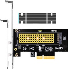 M.2 NVMe to PCIe 4.0 X4 Adapter with M.2 Heatsink - NEW