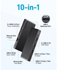 Adaptateur Hub USB-C 10-en-1 85W A83A2H11-5 364 ANKER