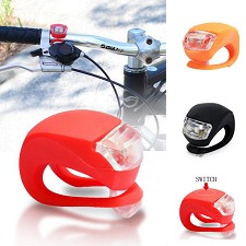 Silicone LED bike light/strap on bike handlebar light