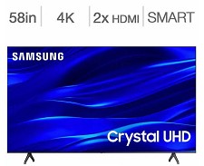 Tlvision DEL 58'' UN58TU690TFXZC 4K ULTRA HDR Smart TV Wi-Fi Samsung