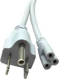 Cable Alimentation en Forme de 3 Broche 1M / 3 Pied - Blanc