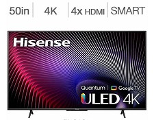Hisense GOOGLE Smart Quantum Dot 50'' 50U68K 4K TV ULED
