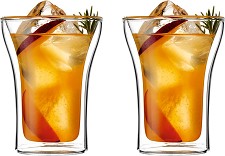 Bodum Assam 4556-10 Double Wall Glasses Set of 2, 0.25 l, 8 oz 