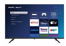 Tlvision DEL 43'' 43PFL6643/F6 1080P FHD ROKU TV Smart Wi-Fi Philips
