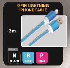 Cble lightning 2M USB recharge/sync APP-MI-2B Apple-BLEU