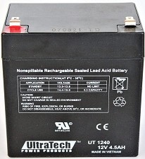 Batterie backup pour alarmes 12V 4.5 AH UT-1240 Ultratech